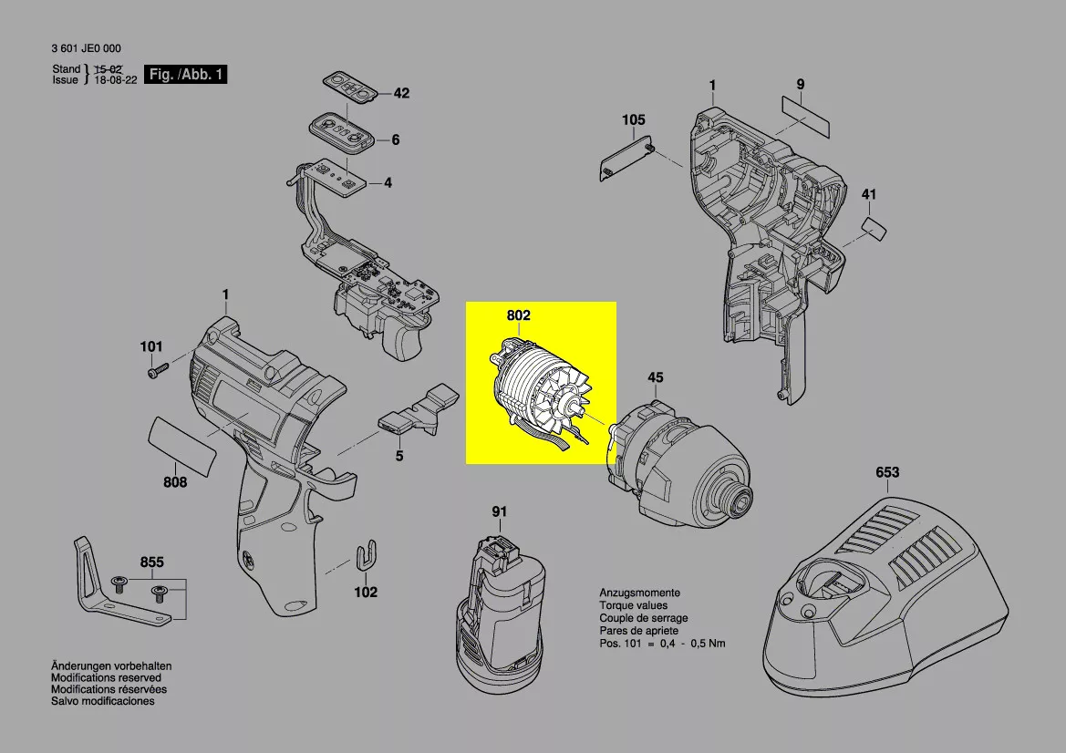 Moteur à courant continu réf. 2 609 199 661 Bosch